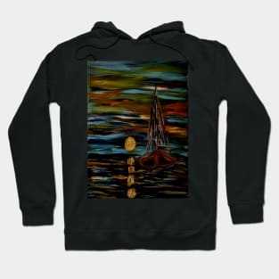 Sailing at sunset. Hoodie